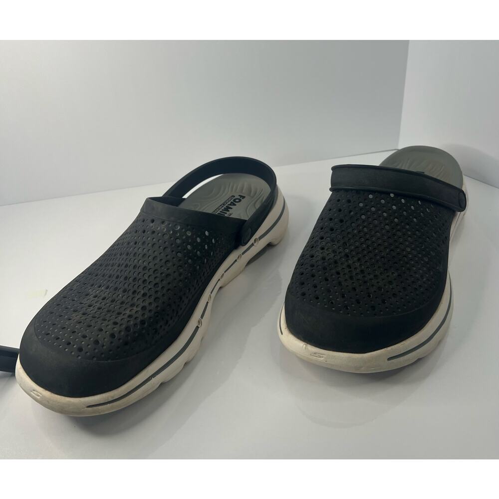 Skechers Foamies Ultra Go Black Gray Slip On Perforated Clog Comfort Shoes 13‎